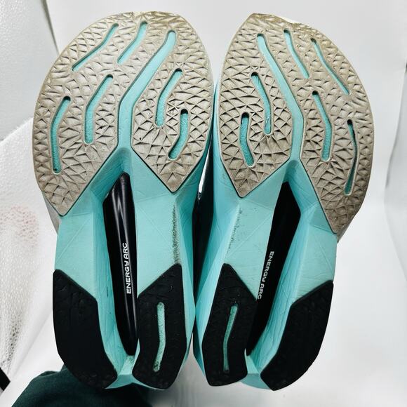 Size 8 - New Balance FuelCell SuperComp Trainer v3 White Cyber Jade Silver - Picture 7 of 8